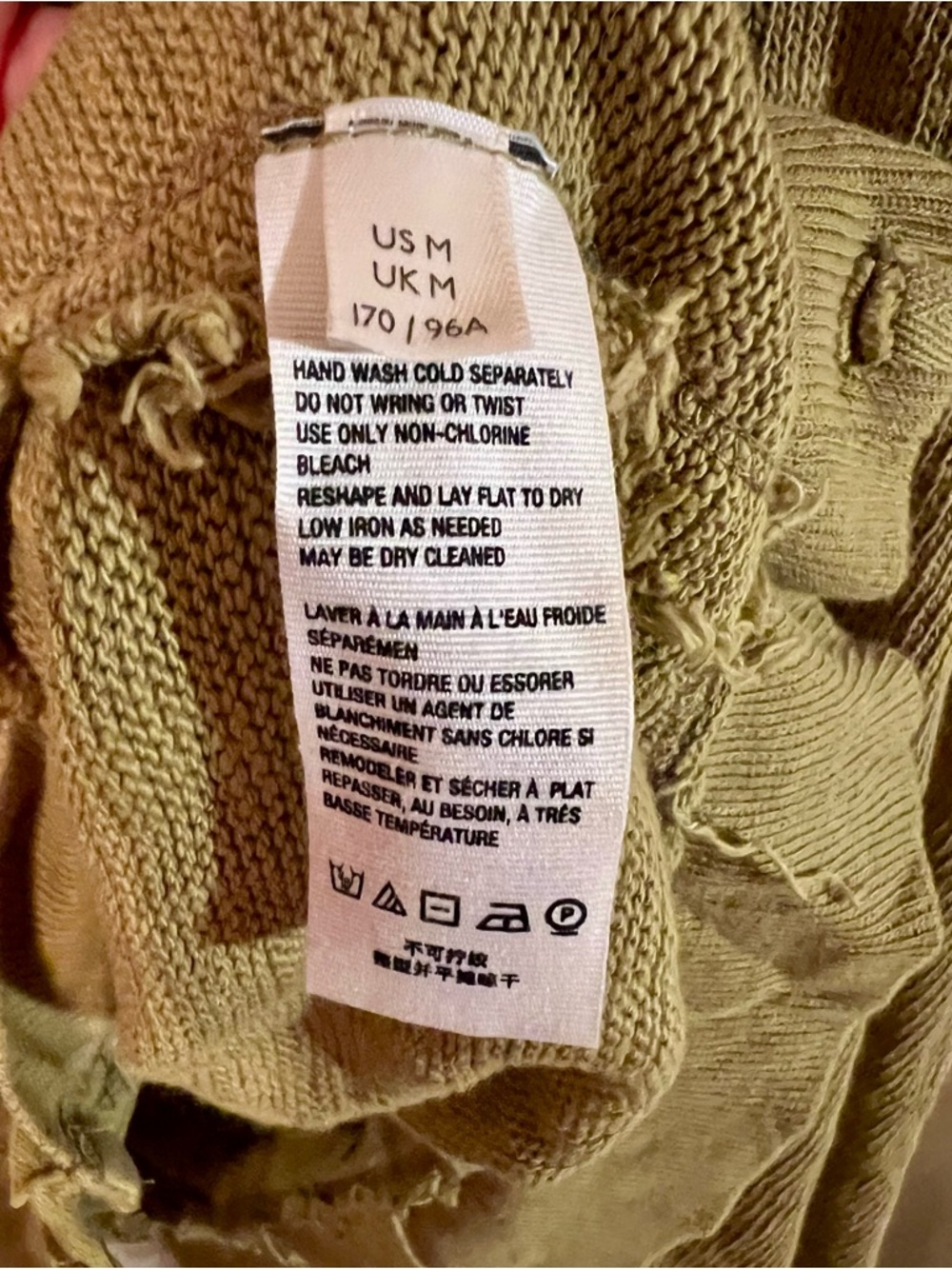 NWT- We The Free- Free People- Frayed Hem Olive Button-Front Women’s Top Size M - Picture 9 of 10